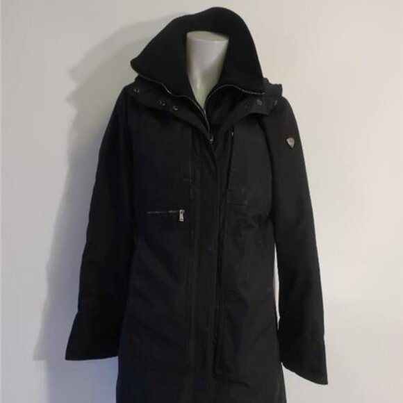 Womens Post Card Black Coat Size 8 - Picture 1 of 9
